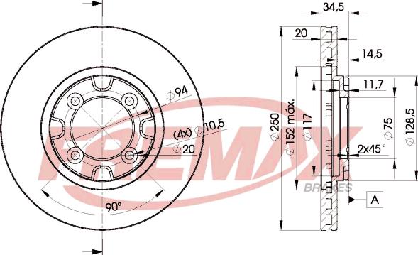 FREMAX BD-3263 - Гальмівний диск avtolavka.club