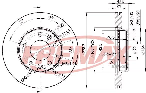 FREMAX BD-3267 - Гальмівний диск avtolavka.club