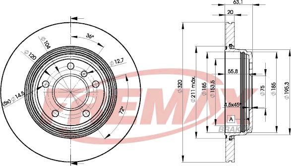 FREMAX BD-3215 - Гальмівний диск avtolavka.club