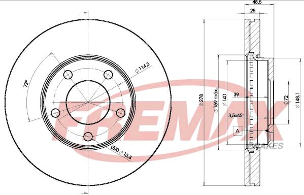 FREMAX BD-3272 - Гальмівний диск avtolavka.club