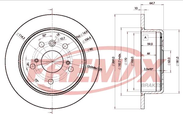 FREMAX BD-2443 - Гальмівний диск avtolavka.club