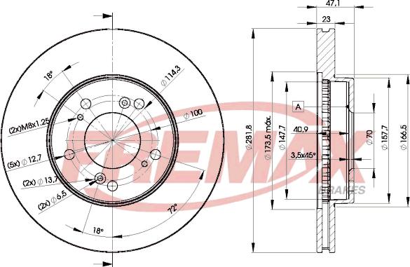 FREMAX BD-2586 - Гальмівний диск avtolavka.club