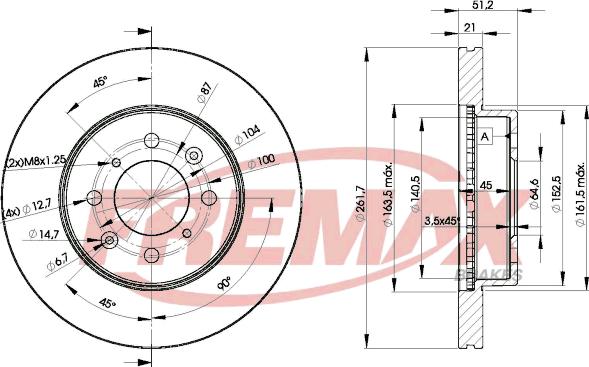 FREMAX BD-2581 - Гальмівний диск avtolavka.club