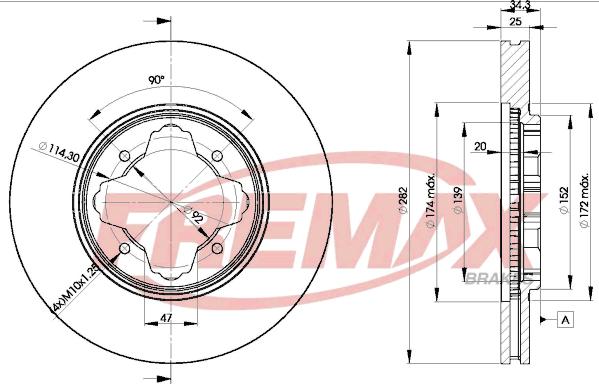 FREMAX BD-2582 - Гальмівний диск avtolavka.club