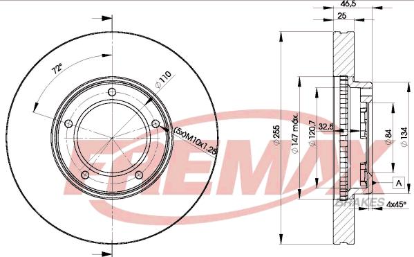 FREMAX BD-2609 - Гальмівний диск avtolavka.club