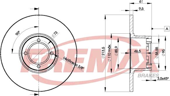 FREMAX BD-2612 - Гальмівний диск avtolavka.club