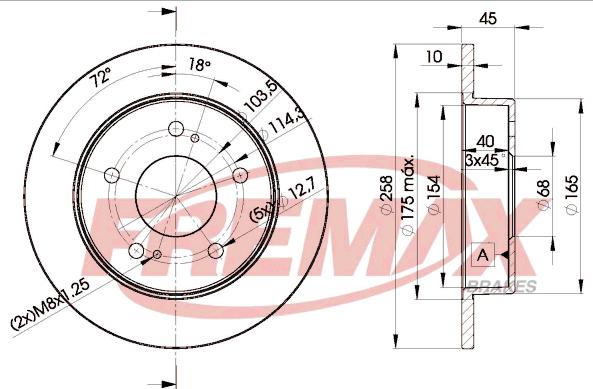 FREMAX BD-2044 - Гальмівний диск avtolavka.club