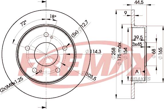 FREMAX BD-2045 - Гальмівний диск avtolavka.club