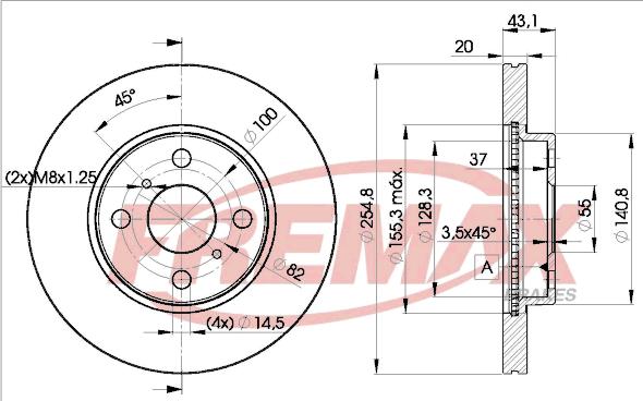 FREMAX BD-2040 - Гальмівний диск avtolavka.club