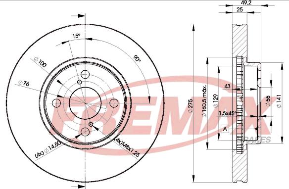 FREMAX BD-2080 - Гальмівний диск avtolavka.club