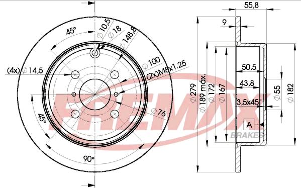 FREMAX BD-2081 - Гальмівний диск avtolavka.club