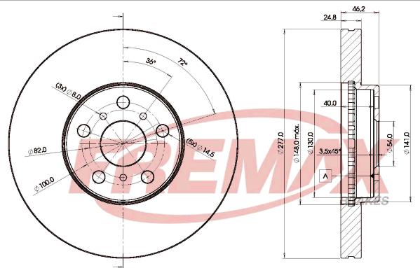 FREMAX BD-2039 - Гальмівний диск avtolavka.club