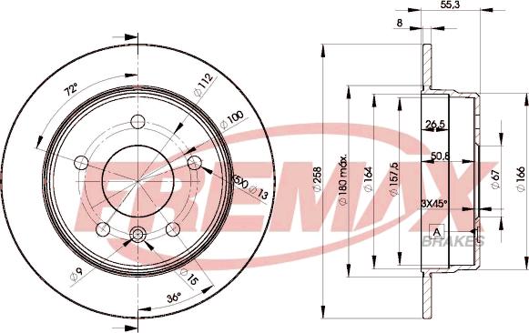 FREMAX BD-2113 - Гальмівний диск avtolavka.club