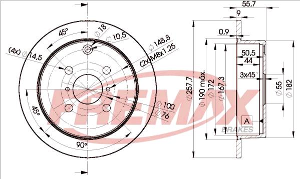 FREMAX BD-2251 - Гальмівний диск avtolavka.club