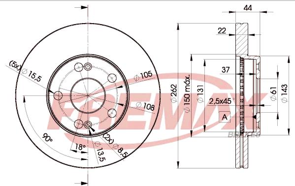 FREMAX BD-2233 - Гальмівний диск avtolavka.club