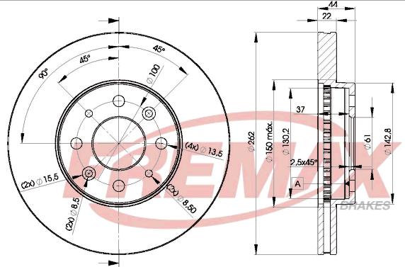 FREMAX BD-2232 - Гальмівний диск avtolavka.club