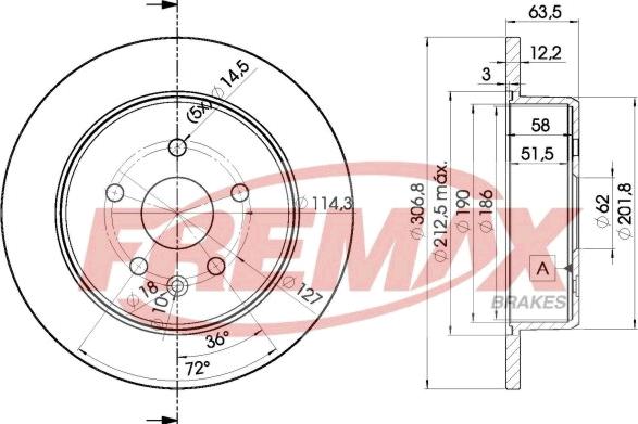 FREMAX BD-2790 - Гальмівний диск avtolavka.club