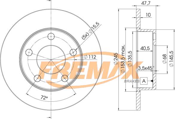 FREMAX BD-2746 - Гальмівний диск avtolavka.club