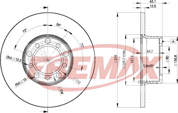 FREMAX BD-2780 - Гальмівний диск avtolavka.club