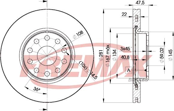 FREMAX BD-7489 - Гальмівний диск avtolavka.club