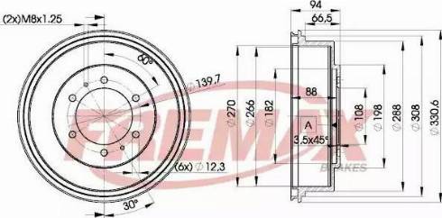 FREMAX BD-7044 - Гальмівний барабан avtolavka.club