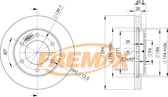 FREMAX BD-7019 - Гальмівний диск avtolavka.club