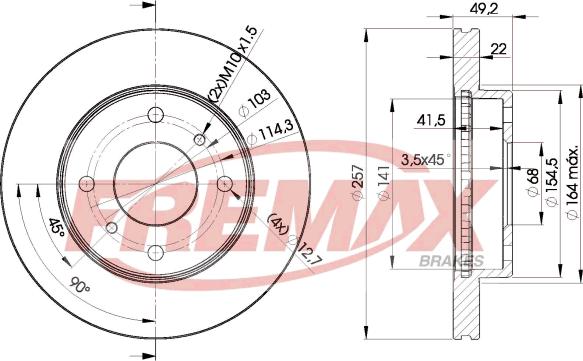 FREMAX BD-7101 - Гальмівний диск avtolavka.club