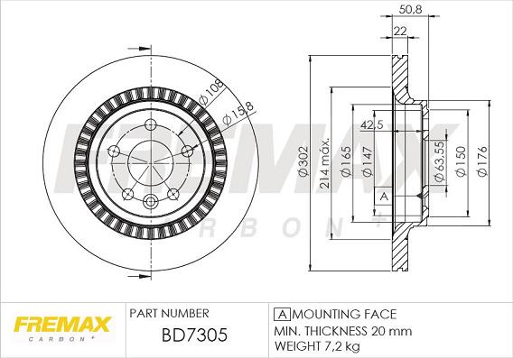 FREMAX BD-7305 - Гальмівний диск avtolavka.club