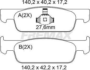 FREMAX FBP-2510 - Гальмівні колодки, дискові гальма avtolavka.club