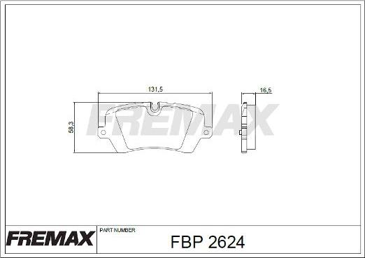 FREMAX FBP-2624 - Гальмівні колодки, дискові гальма avtolavka.club