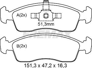 FREMAX FBP-2043 - Гальмівні колодки, дискові гальма avtolavka.club