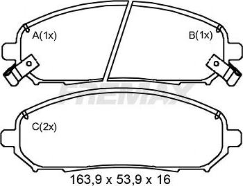 FREMAX FBP-2134 - Гальмівні колодки, дискові гальма avtolavka.club