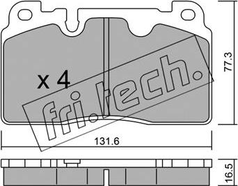 Fri.Tech. 995.0 - Гальмівні колодки, дискові гальма avtolavka.club