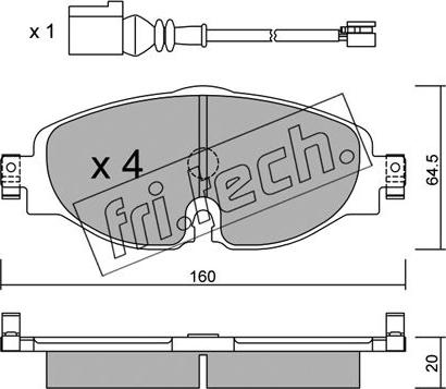 Fri.Tech. 966.0W - Гальмівні колодки, дискові гальма avtolavka.club