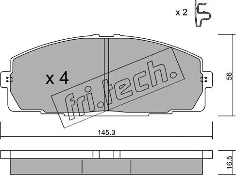 Fri.Tech. 449.0 - Гальмівні колодки, дискові гальма avtolavka.club