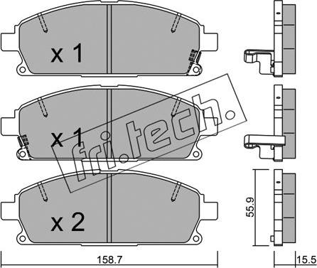 Fri.Tech. 421.2 - Гальмівні колодки, дискові гальма avtolavka.club