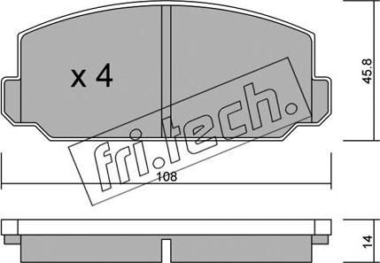 Fri.Tech. 477.0 - Гальмівні колодки, дискові гальма avtolavka.club