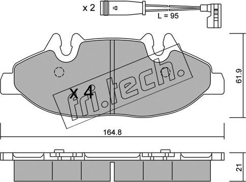 Fri.Tech. 591.0W - Гальмівні колодки, дискові гальма avtolavka.club