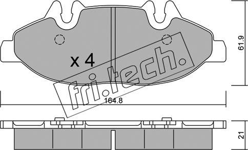 Fri.Tech. 591.0 - Гальмівні колодки, дискові гальма avtolavka.club