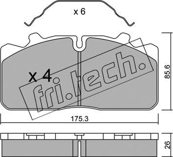 Fri.Tech. 598.0 - Гальмівні колодки, дискові гальма avtolavka.club