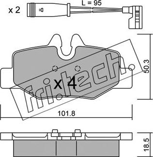 Fri.Tech. 592.0W - Гальмівні колодки, дискові гальма avtolavka.club