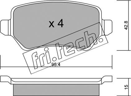 Fri.Tech. 558.1 - Гальмівні колодки, дискові гальма avtolavka.club