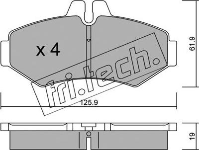 Fri.Tech. 588.0 - Гальмівні колодки, дискові гальма avtolavka.club