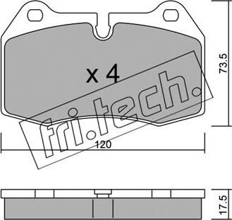 Fri.Tech. 661.0 - Гальмівні колодки, дискові гальма avtolavka.club