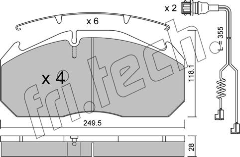 Fri.Tech. 602.4W - Гальмівні колодки, дискові гальма avtolavka.club