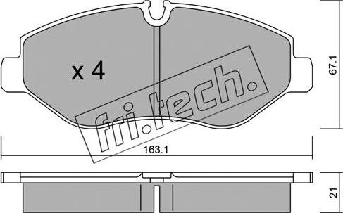 Fri.Tech. 687.0 - Гальмівні колодки, дискові гальма avtolavka.club