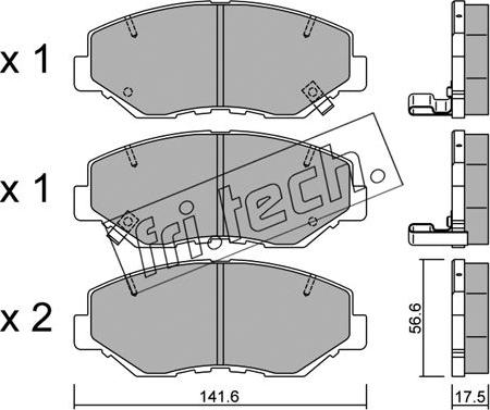 Fri.Tech. 622.0 - Гальмівні колодки, дискові гальма avtolavka.club