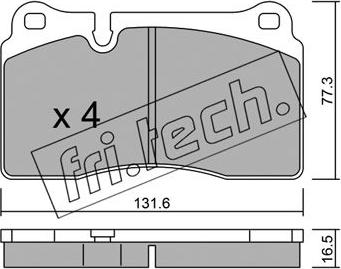 Fri.Tech. 675.0 - Гальмівні колодки, дискові гальма avtolavka.club