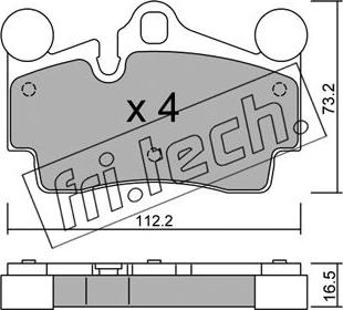 Fri.Tech. 671.0 - Гальмівні колодки, дискові гальма avtolavka.club