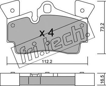 Fri.Tech. 671.1 - Гальмівні колодки, дискові гальма avtolavka.club